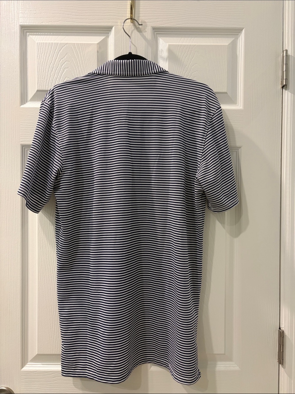 Holderness & Bourne Men's Navy & White Striped Polo Shirt - Picture 3 of 3